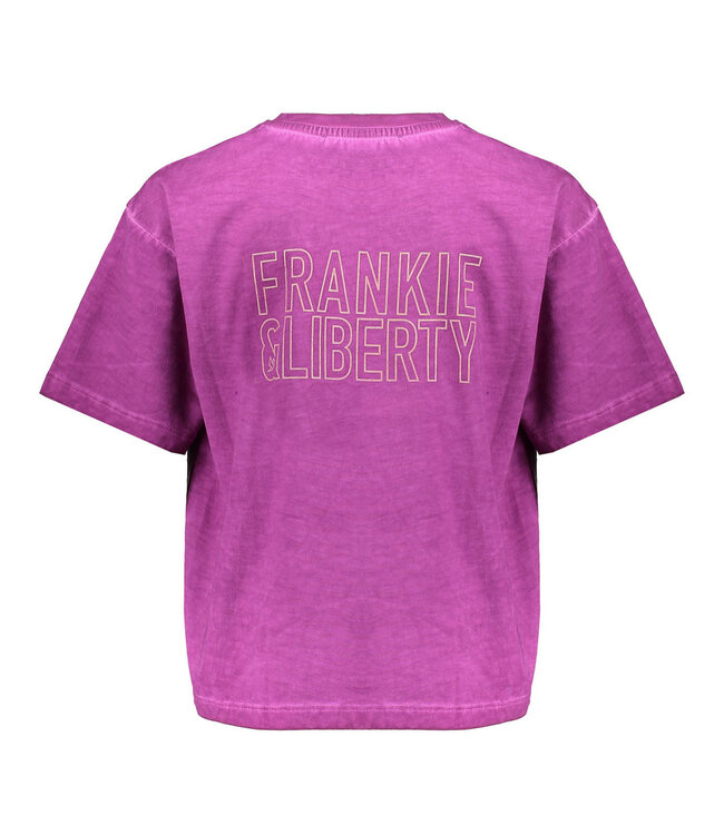 Frankie & Liberty Meisjes t-shirt - Paris - Purple Pink