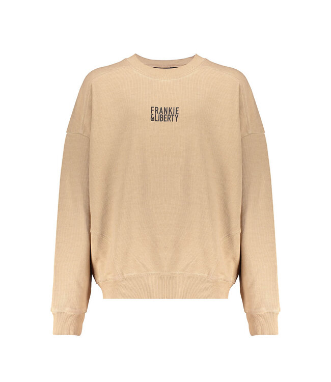 Frankie & Liberty Meisjes sweat shirt - Paris - Toffee Sand