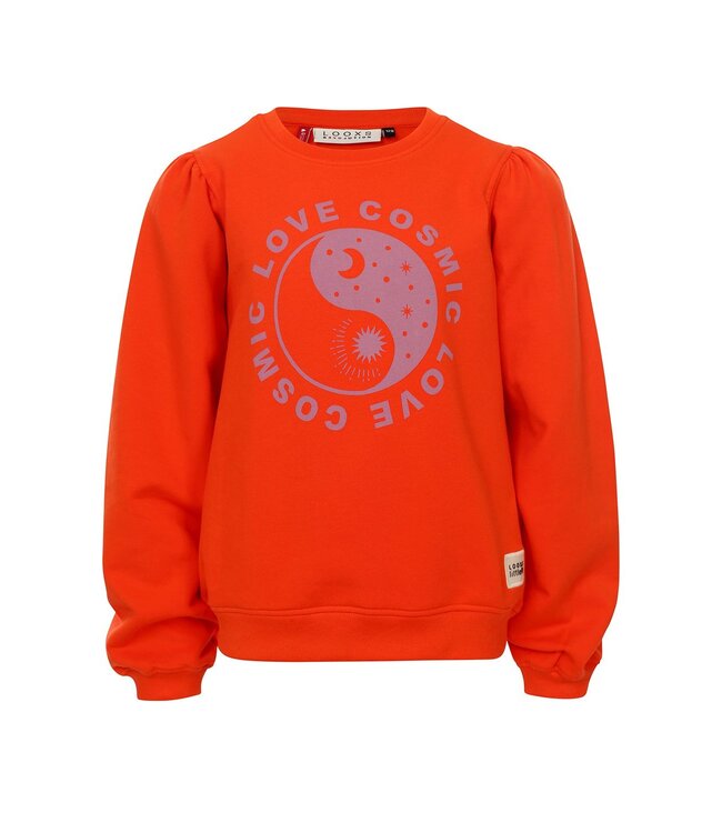 LOOXS Little Meisjes sweater fluo - Fluo oranje