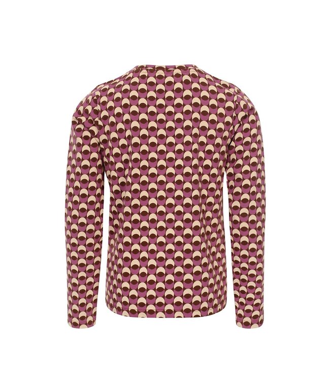 LOOXS Little Meisjes t-shirt LS print - Retro jacquard