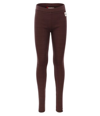 LOOXS Little Meisjes legging rib - Donker chocolade bruin