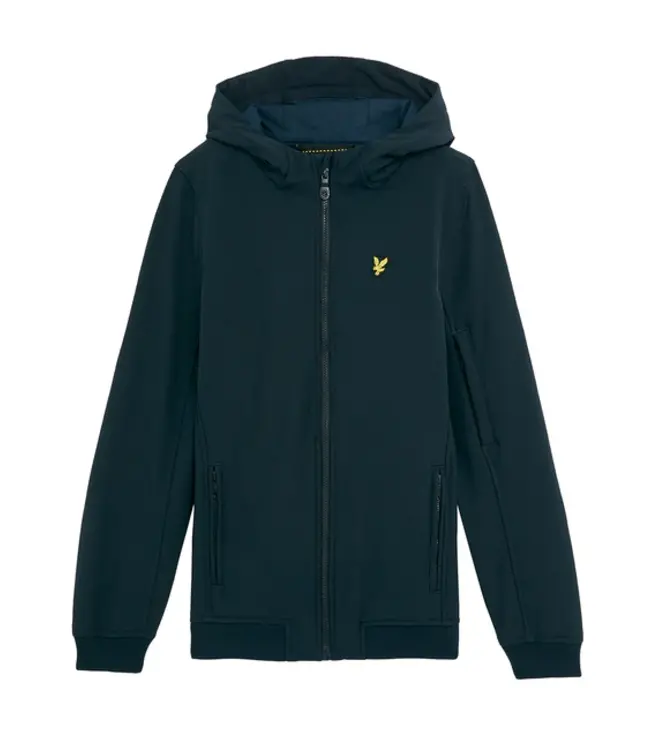 Lyle & Scott Softshell jas met capuchon - Navy blauw