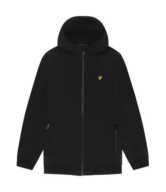 Lyle & Scott Softshell jas met capuchon - Jet zwart