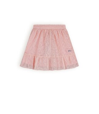 NoNo Meisjes rok mesh embroidery - Pale Blush