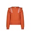 B.Nosy Meisjes sweater ruffel - Sara - Orange glo