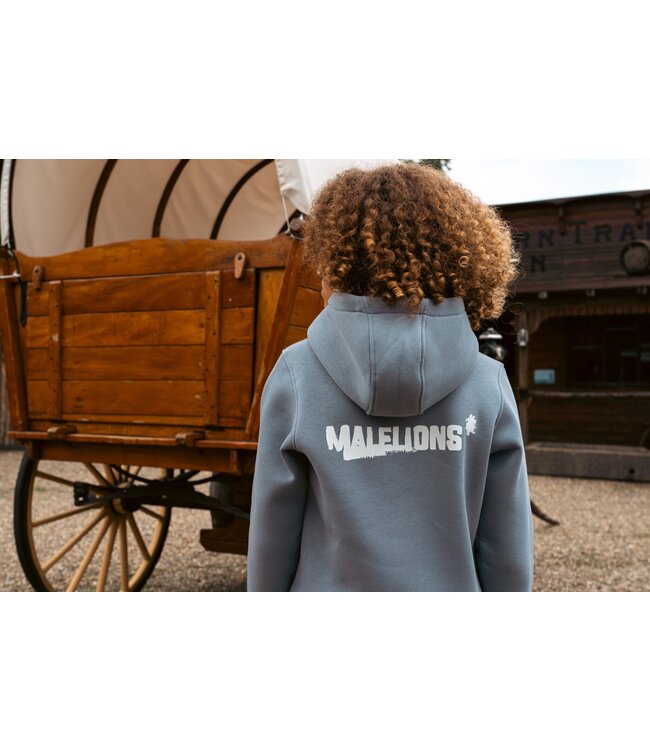 Malelions Hoodie inked - Ice blauw / Wit