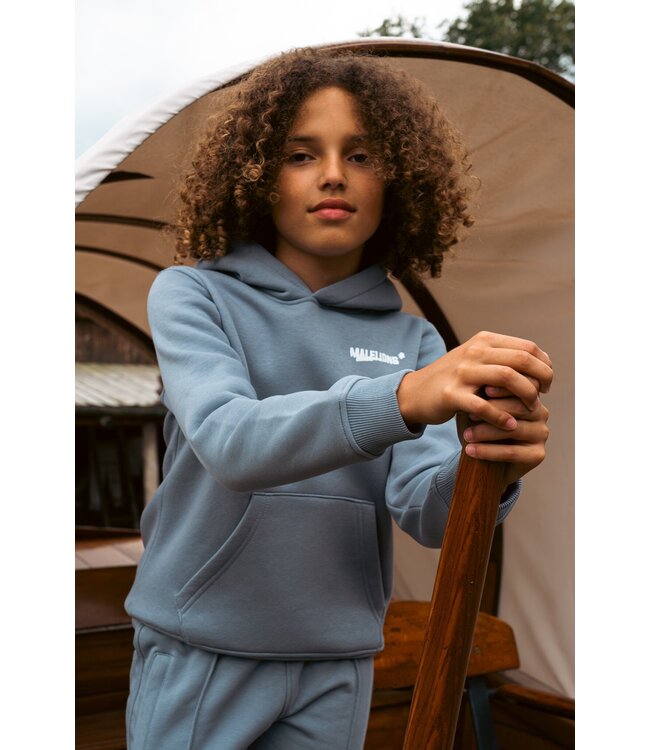 Malelions Hoodie inked - Ice blauw / Wit
