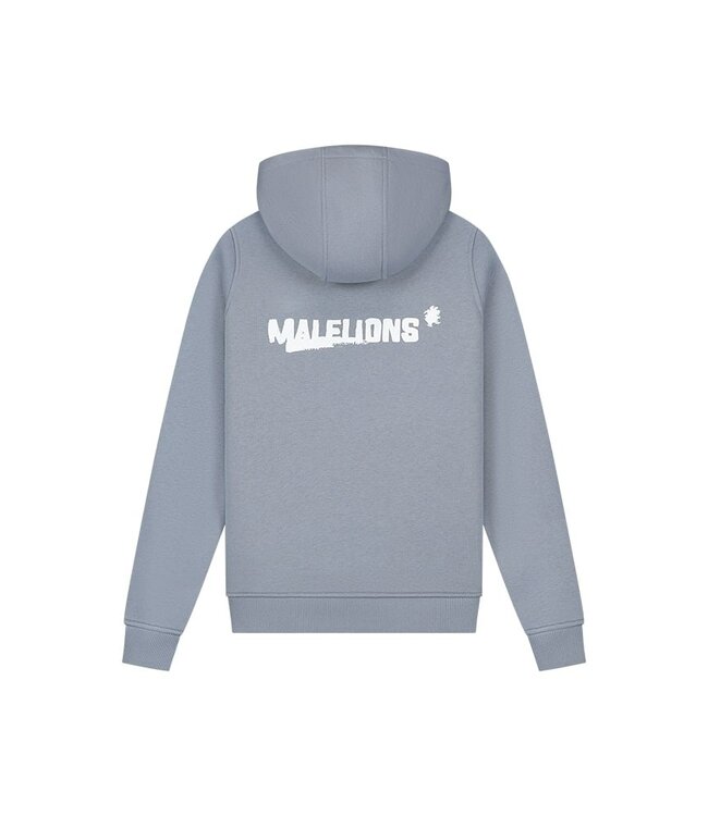Malelions Hoodie inked - Ice blauw / Wit