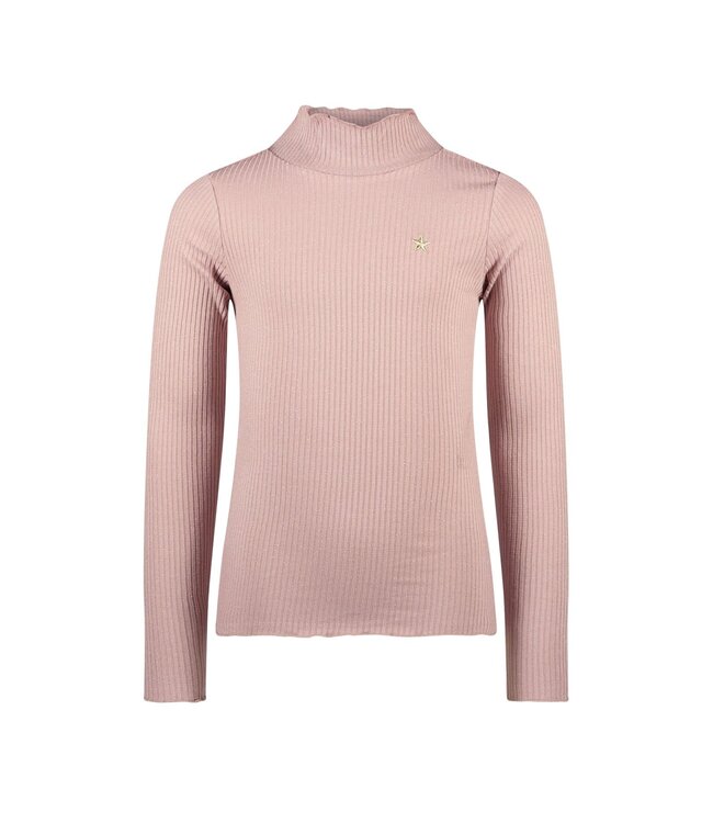 Like Flo Meisjes top rib lurex - Eef - Oud roze