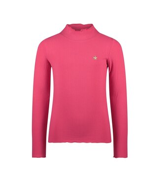 Like Flo Meisjes basic col shirt - Eef - Helder roze