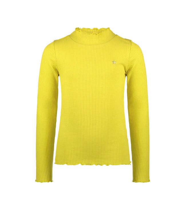 Like Flo Meisjes basic col shirt - Eef - Lemon geel