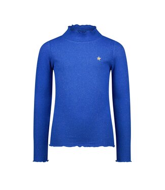 Like Flo Meisjes basic col shirt - Eef - Kobalt blauw