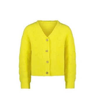 Like Flo Meisjes vest gebreid - Deau - Lemon geel