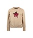 Like Flo Meisjes sweater artwork - Davina - Grijs melee gouden lurex