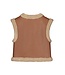 Like Flo Meisjes reversibel gilet teddy - Dewi - Cognac