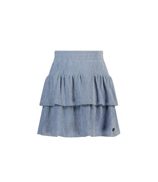 Like Flo Meisjes rok 2-laags velvet - Hila - Lt denim