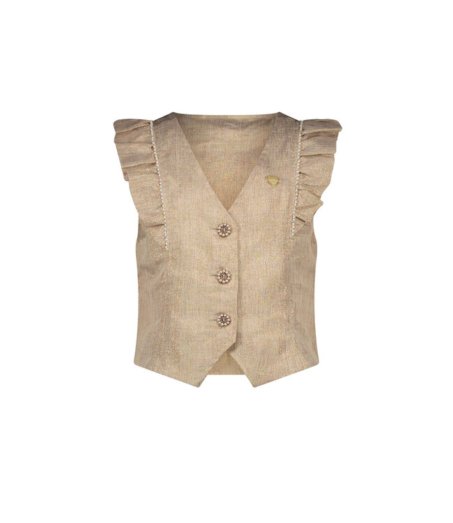 Le Chic Meisjes gilet glitter linnen - Elize - Fete du Champagne