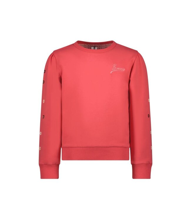 B.Nosy Meisjes sweater - Scottie - Zacht rood