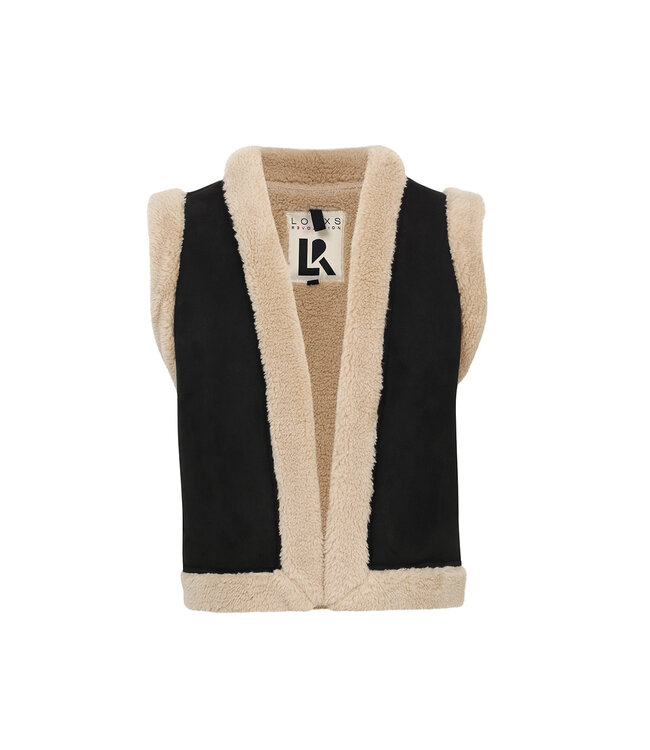 LOOXS 10sixteen Meisjes vest teddy - Zwart