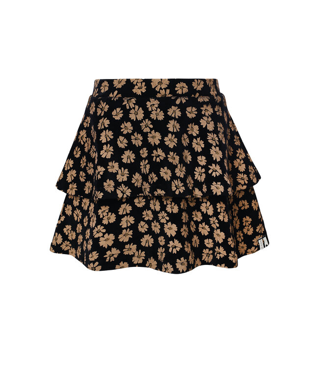 LOOXS Little Meisjes rok velvet print - Winter bloemen