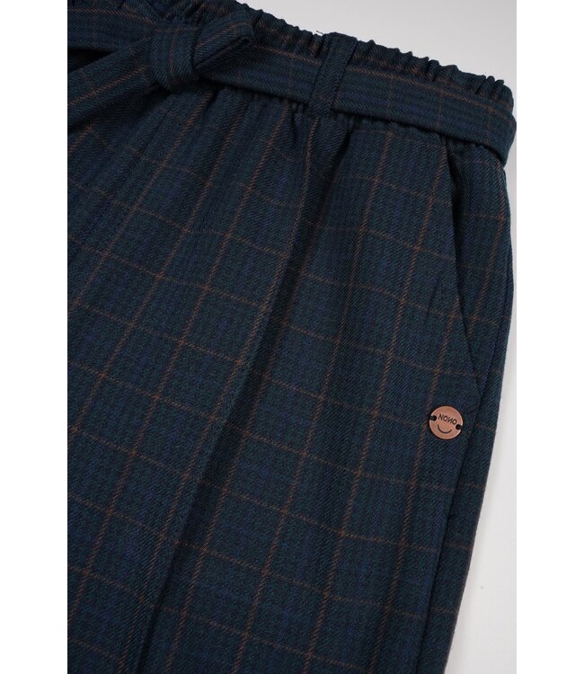 NoNo Meisjes palazzo broek geruit - Sayla - Navy blauw