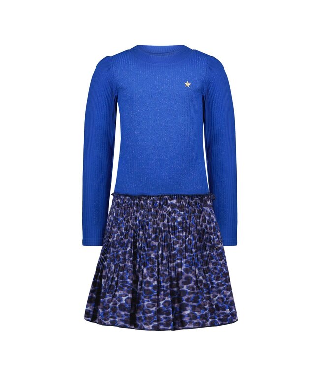 Like Flo Meisjes jurk - Mandy - Lavender blauw AOP