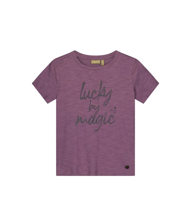 Like Flo Meisjes t-shirt SS tekst - Ella - Lavendel