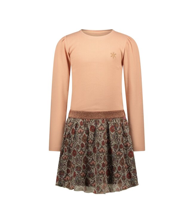 MAYCE Meisjes jurk rib mesh - Sorbet