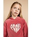 MAYCE Meisjes hoodie rib velours - Rouge