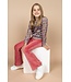 MAYCE Meisjes flair broek rib velours - Rouge