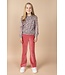 MAYCE Meisjes flair broek rib velours - Rouge