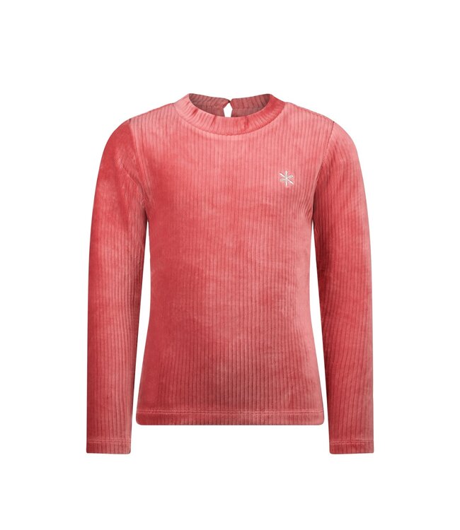 MAYCE Meisjes shirt rib velours - Rouge