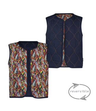 B.Nosy Meisjes reversibel gilet - Ginny - Amibitous AOP