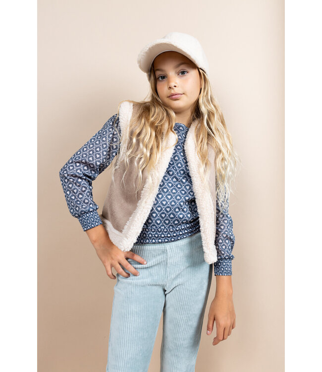 MAYCE Meisjes top mesh - Hartjes