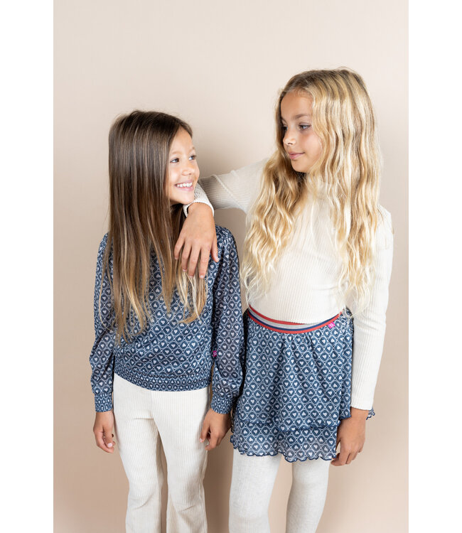 MAYCE Meisjes top mesh - Hartjes