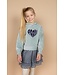 MAYCE Meisjes hoodie rib velours - Powder blauw