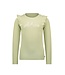 MAYCE Meisjes shirt rib ruffel - Pistache groen