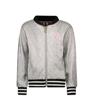 B.Nosy Meisjes vest glitter - Chloe - Zilver