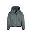 NoBell Meisjes winterjas kort met capuchon - Buffer - Rosemary groen