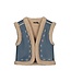 Like Flo Meisjes gilet teddy embroidery - Dewi - Indigo blauw