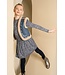 Like Flo Meisjes gilet teddy embroidery - Dewi - Indigo blauw