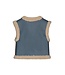 Like Flo Meisjes gilet teddy embroidery - Dewi - Indigo blauw