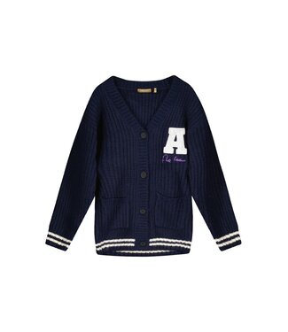 Like Flo Meisjes vest lang gebreid - Kaylee - Navy blauw