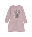 Minymo Meisjes sweat jurk - Dawn roze