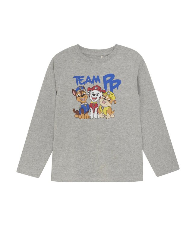 Minymo Jongens t-shirt LS - Grijs melange