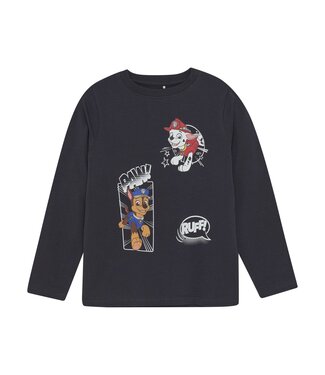 Minymo Jongens t-shirt LS - Blauw Minymo Jongens t-shirt LS - Blauw