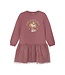 Minymo Meisjes sweat jurk - Deco roze