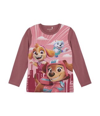 Minymo Meisjes t-shirt LS - Deco roze