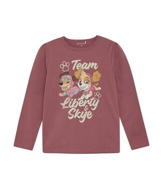 Minymo Meisjes t-shirt LS - Deco roze