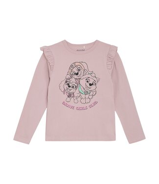 Minymo Meisjes t-shirt LS - Oud roze